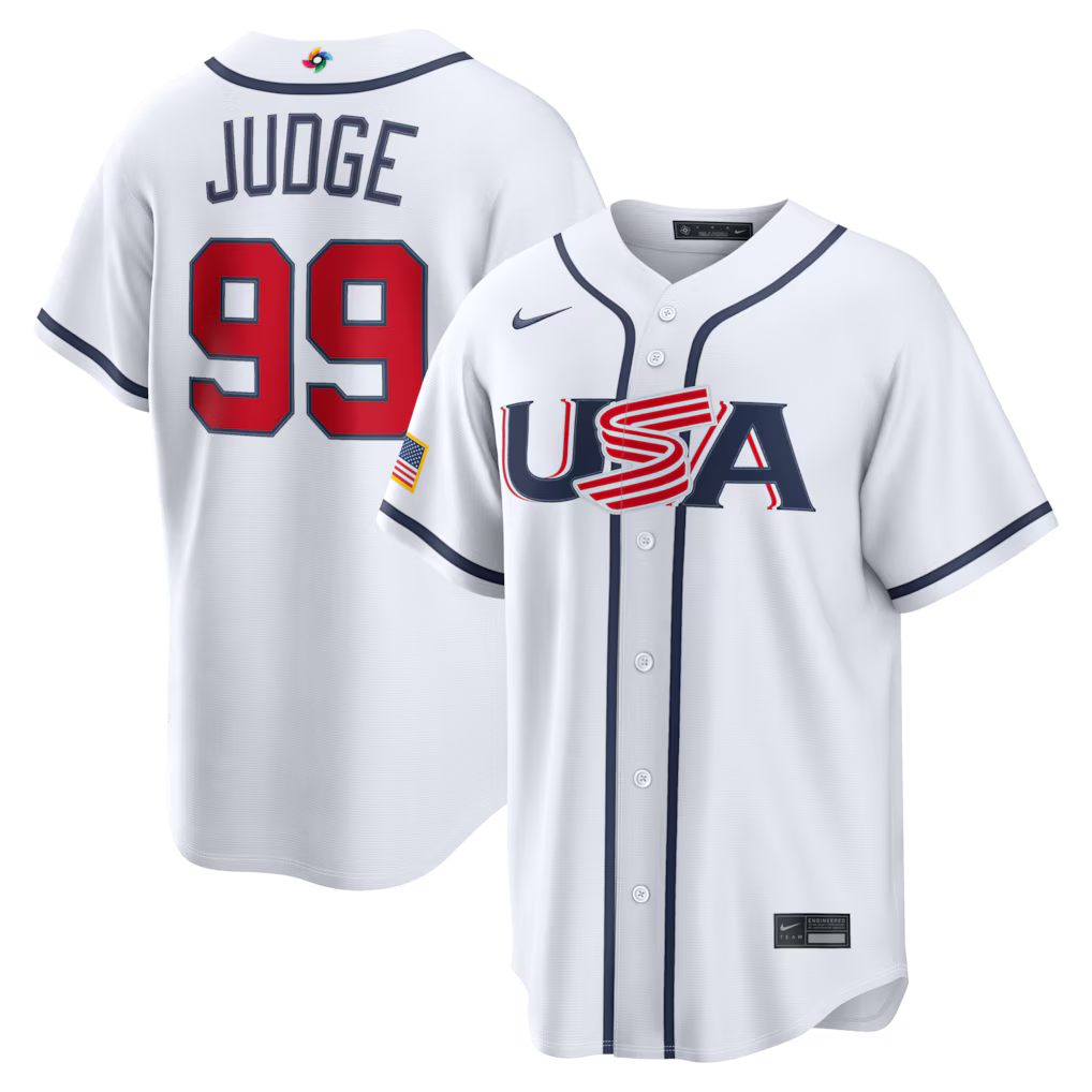 USA Baseball White 2026 World Baseball Classic Road Stadium Jersey