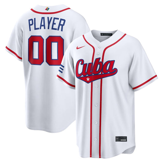 Cuba Baseball White 2026 World Baseball Classic Home Stadium Jersey