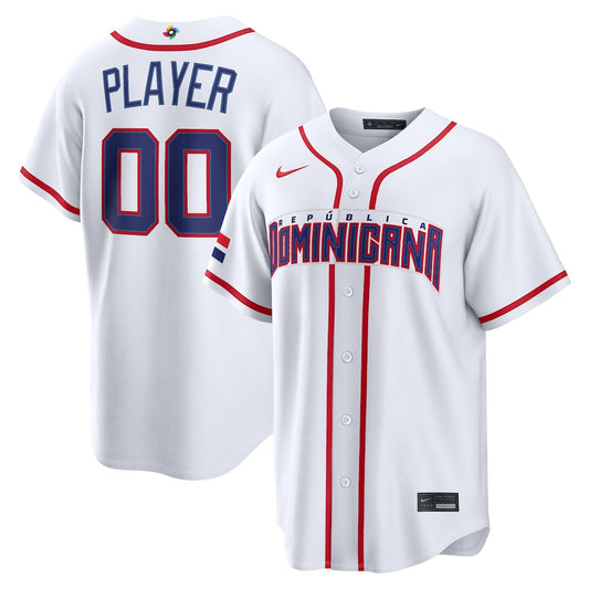 Dominican Republic Baseball White 2026 World Baseball Classic Home Stadium Jersey