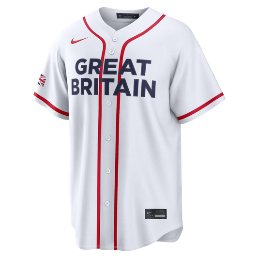 Great Britain White 2026 World Baseball Classic Home Stadium Jersey