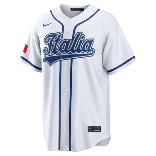 Italia Baseball White 2026 World Baseball Classic Home Stadium Jersey