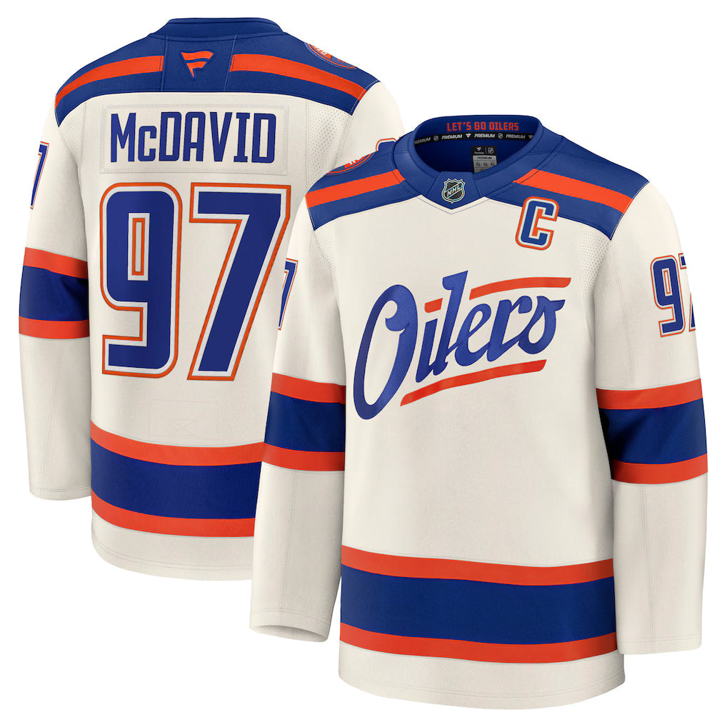 Edmonton Oilers Beige Jersey
