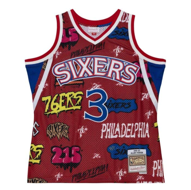 Swingman Slap Sicker Philadelphia 76ers Mitchell & Ness 1996/97 Jersey